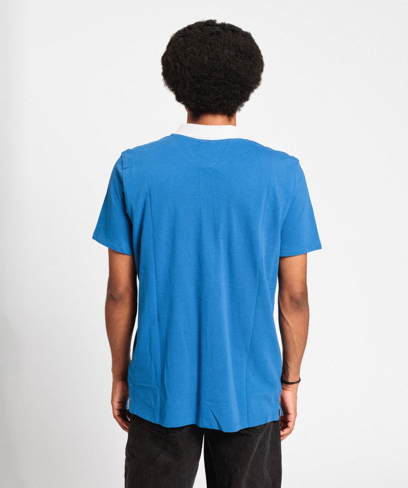 Polo Umbro Leixões Contrast Pique Blue / White