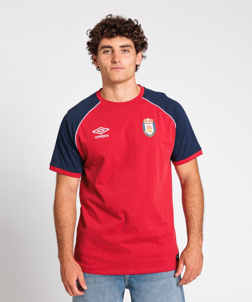 Camisetas Umbro Real Ávila Walking T-shirt 26-27 Red / Blue / White