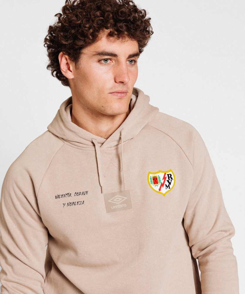 Sudadera Umbro Rayo Vallecano Nobleza Relaxed Hoodie Simply Taupe