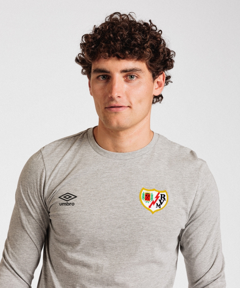 Camiseta Umbro Rayo Vallecano Nobleza FW Small Logo LS Tee Grey