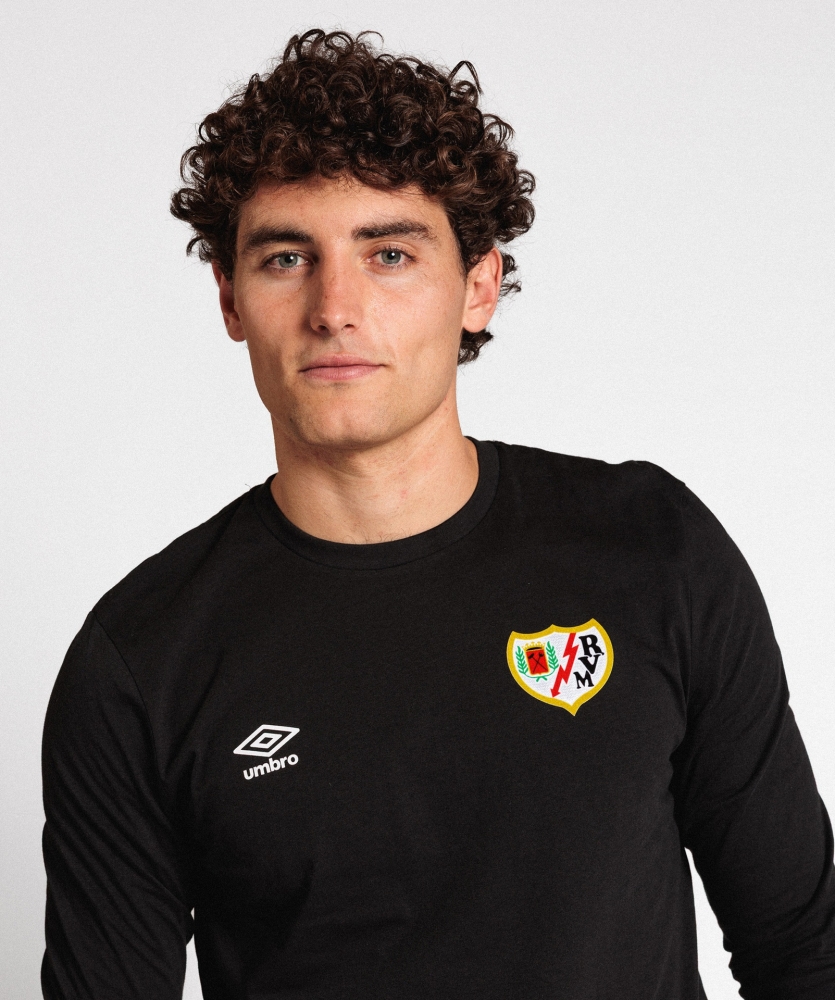 Camiseta Umbro Rayo Vallecano Nobleza FW Small Logo LS Tee Black