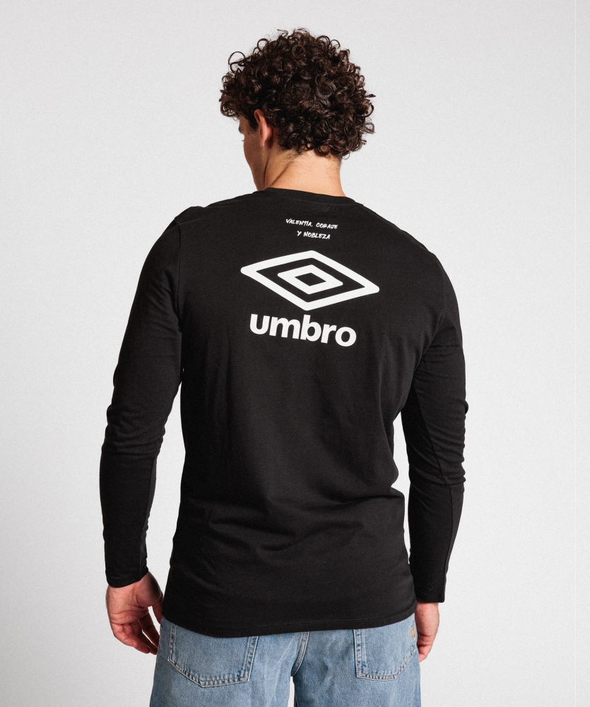 Camiseta Umbro Rayo Vallecano Nobleza FW Small Logo LS Tee Black