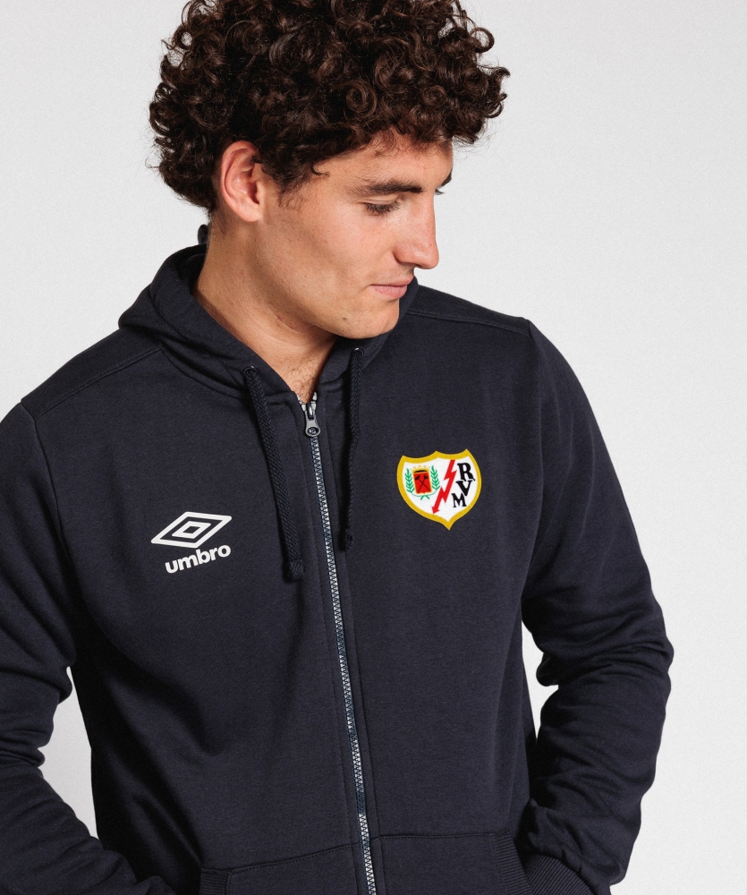 Chaqueta Umbro Rayo Vallecano Nobleza Wardrobe Zip Hoodie Small Logo Navy / White / Navy