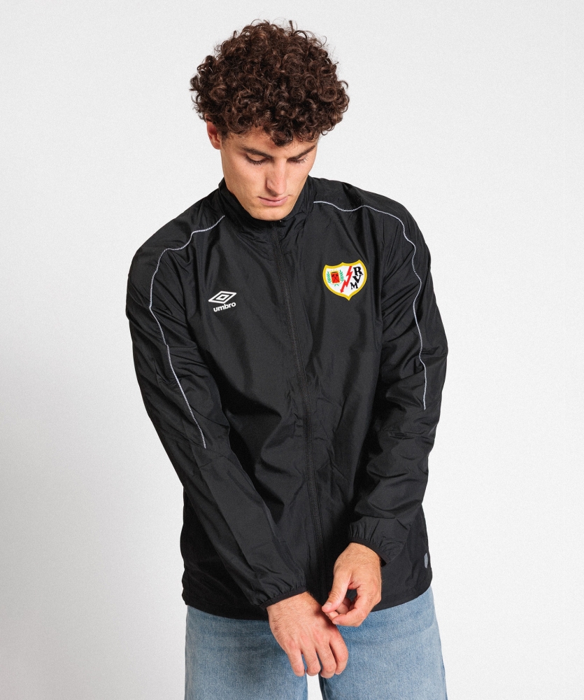 Chaqueta Cortaviento Umbro Rayo Vallecano Nobleza Shower Pro Training Black