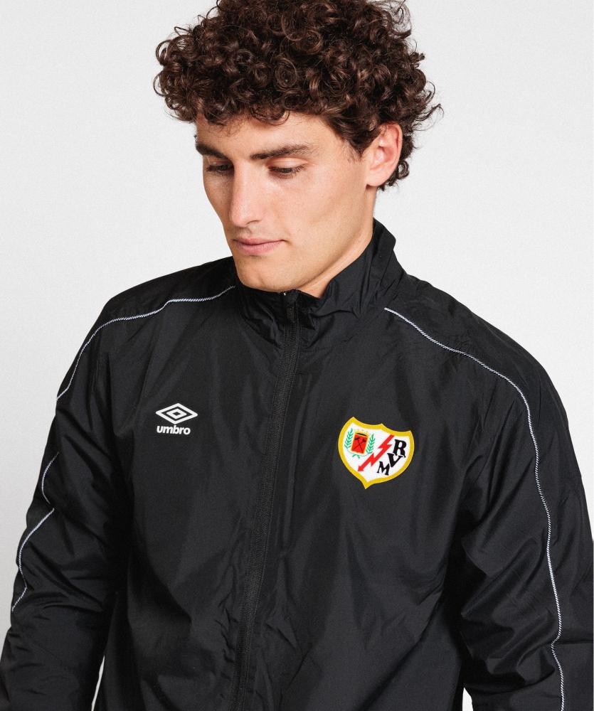 Chaqueta Cortaviento Umbro Rayo Vallecano Nobleza Shower Pro Training Black