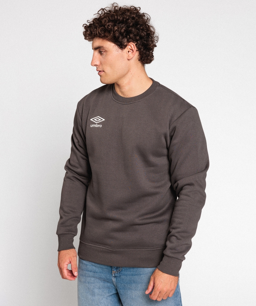 Sudadera Umbro Essentials Sweat Dark Gull Gray / White 2