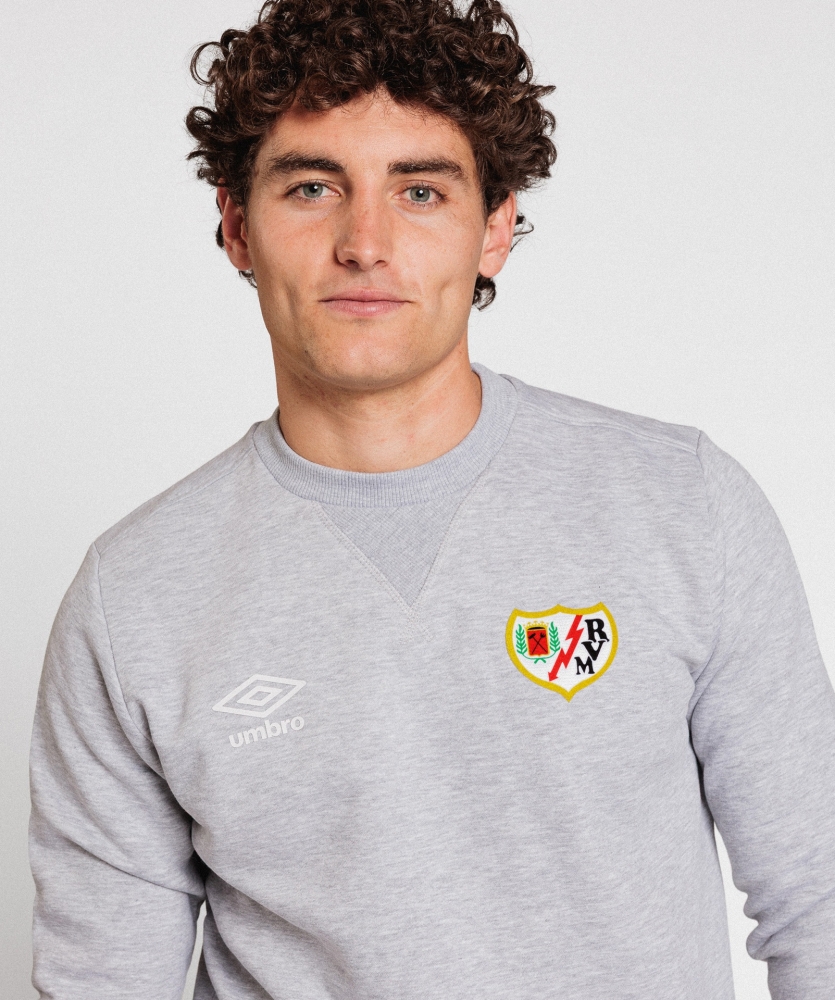 Sudadera Umbro Rayo Vallecano Wardrobe Neck Small Logo Grey