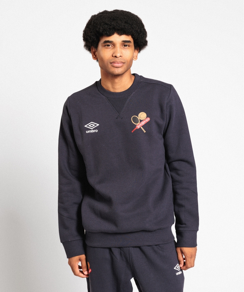 Sudadera Umbro Leixões Wardrobe Neck Small Logo Navy