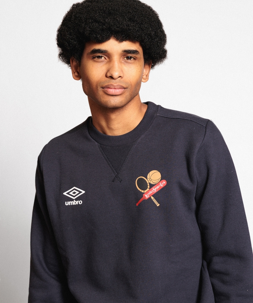 Sudadera Umbro Leixões Wardrobe Neck Small Logo Navy 2