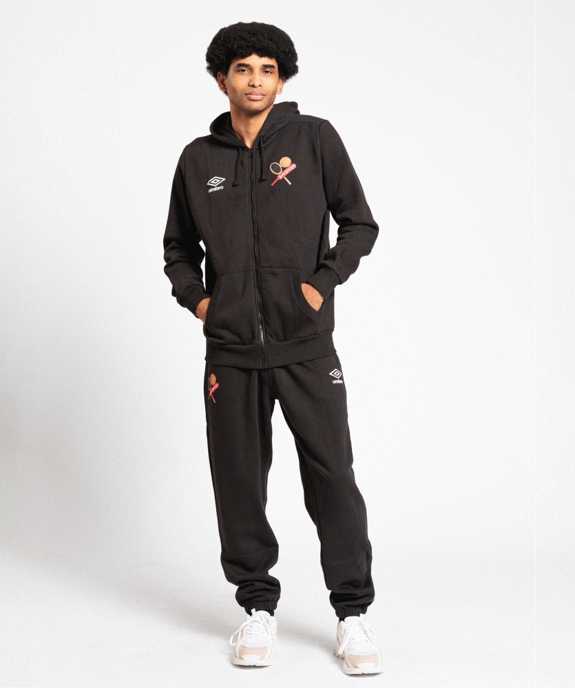 Chaqueta Umbro Leixões Wardrobe Zip Hoodie Small Logo Black