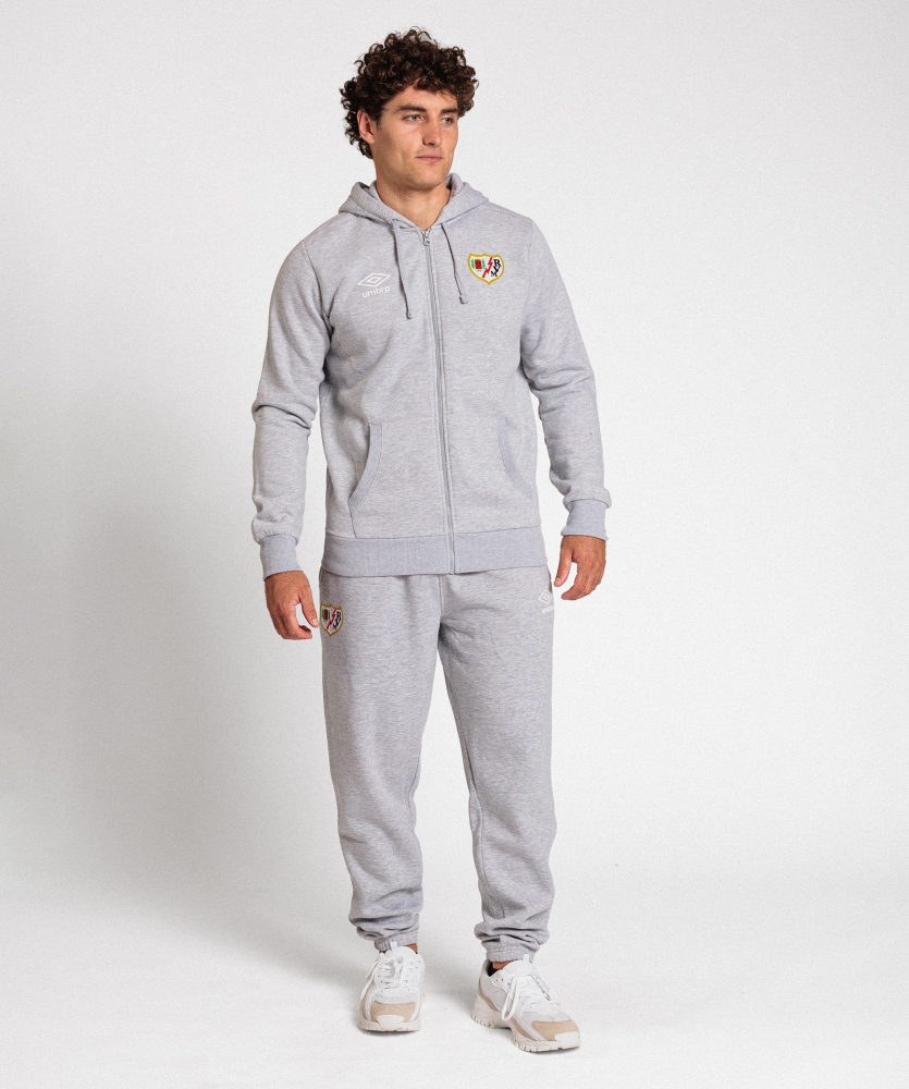 Chaqueta Umbro Rayo Vallecano Nobleza Wardrobe Zip Hoodie Small Logo Grey / White / Grey