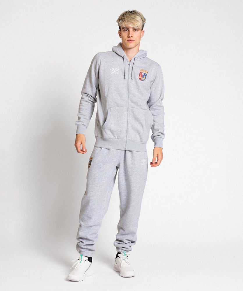 Chaqueta Umbro Torreense Wardrobe Zip Hoodie Small Logo Grey / White / Grey