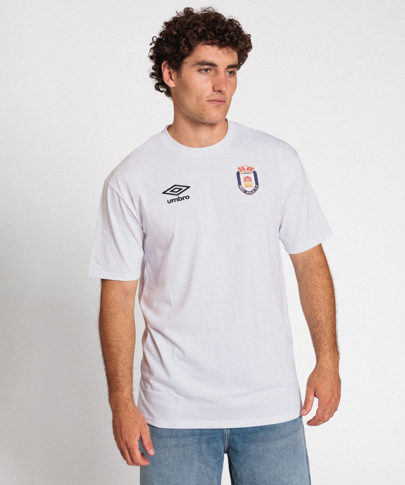 Camiseta Umbro Real Ávila Essential Wardrobe Small Logo Brilliant White / Black
