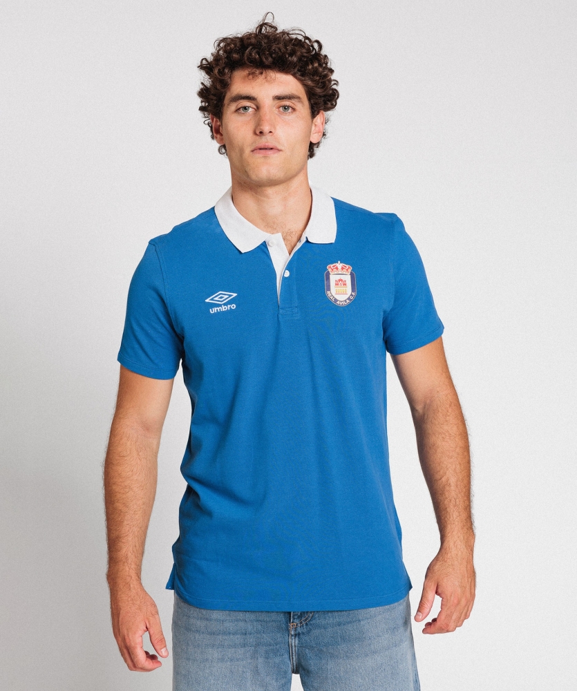 Polo Umbro Real Ávila Contrast Pique Blue / White