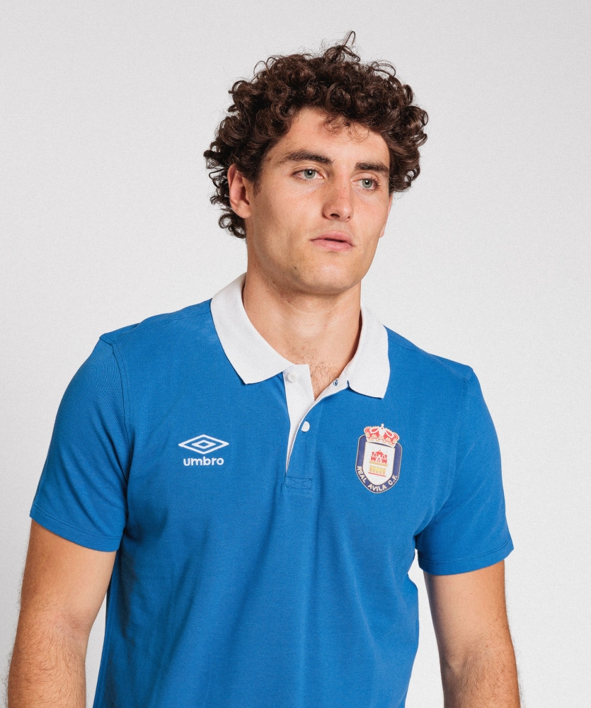 Polo Umbro Real Ávila Contrast Pique Blue / White 2