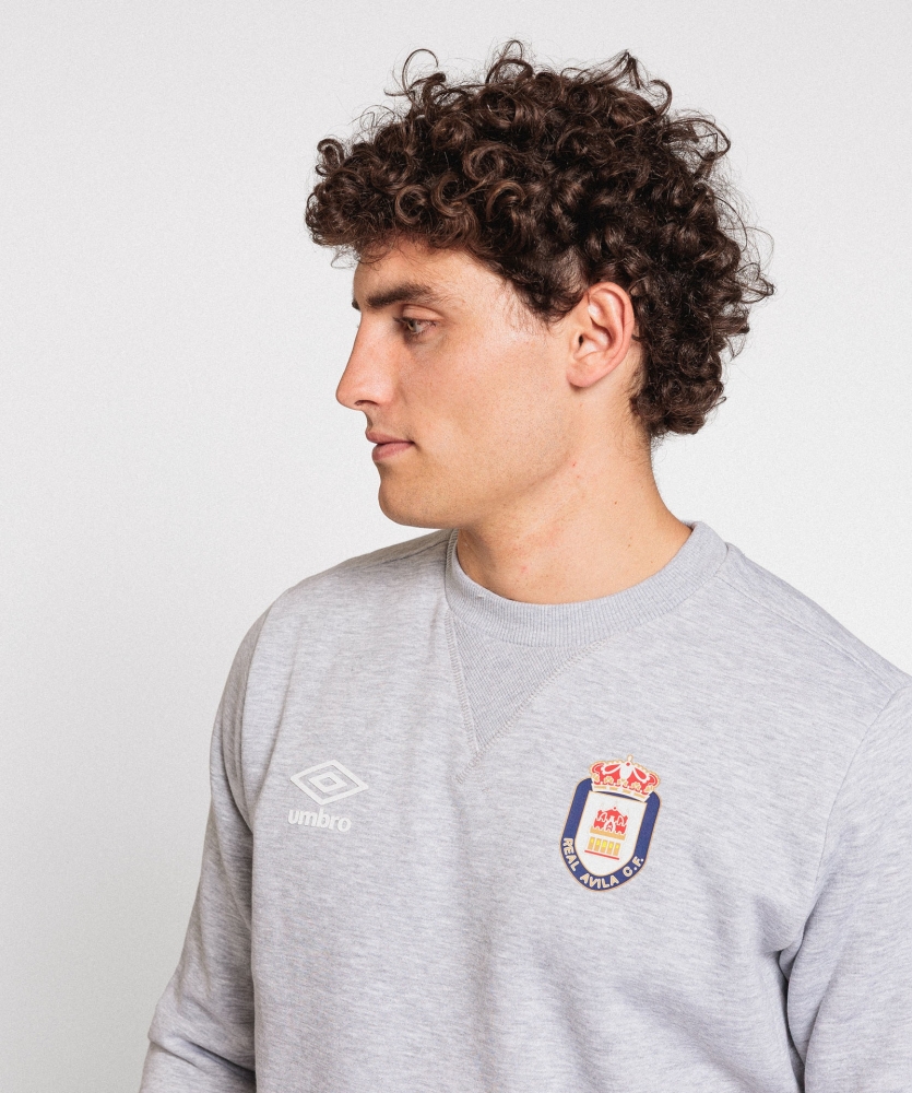Sudadera Umbro Real Ávila Wardrobe Neck Small Logo Grey