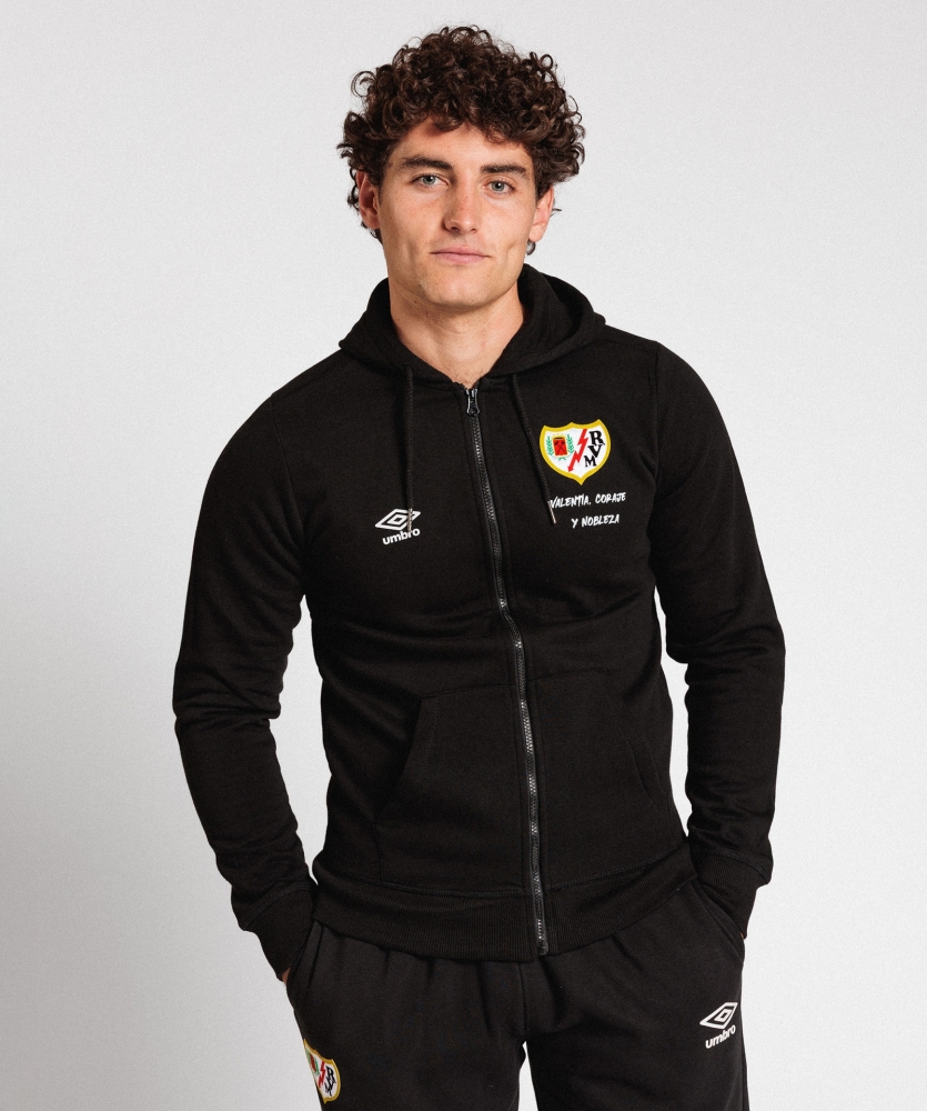 Chaqueta Umbro Rayo Vallecano Nobleza Double Hoodie Black
