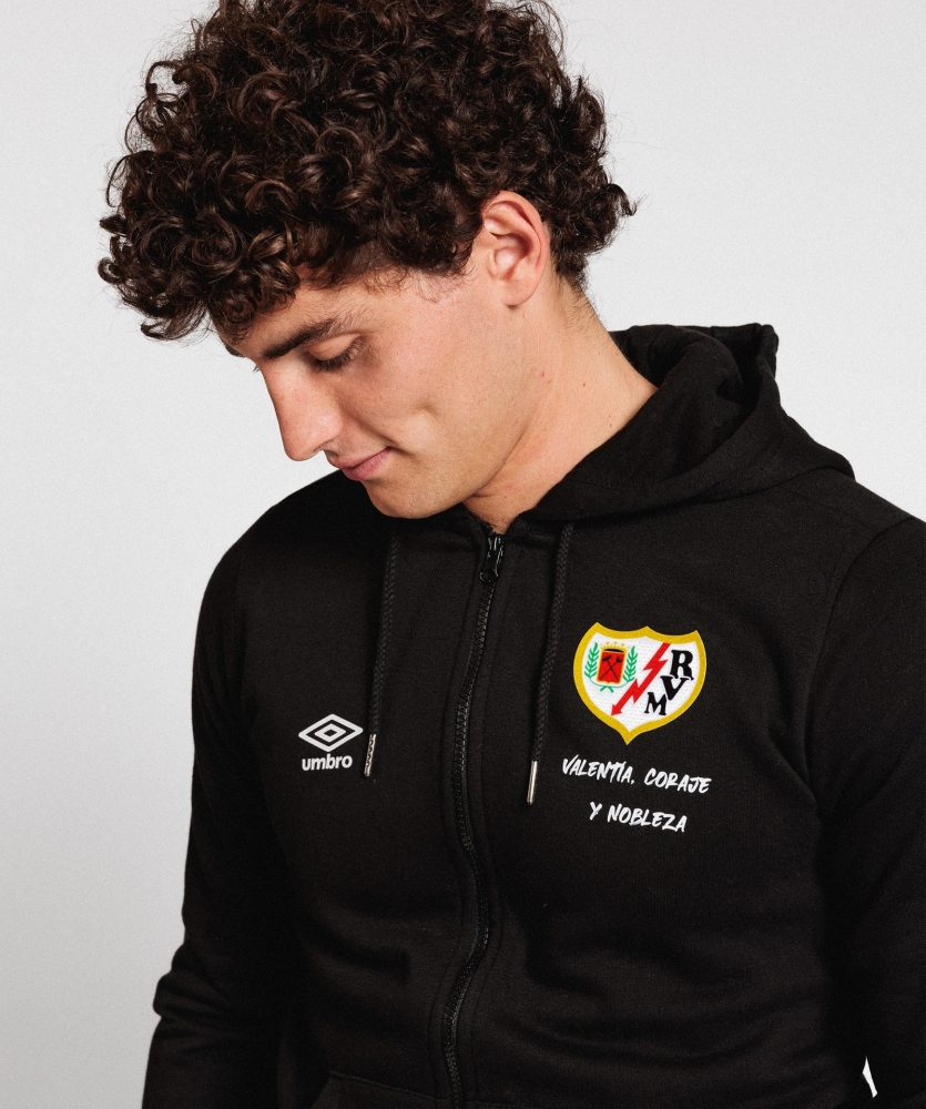 Chaqueta Umbro Rayo Vallecano Nobleza Double Hoodie Black 2