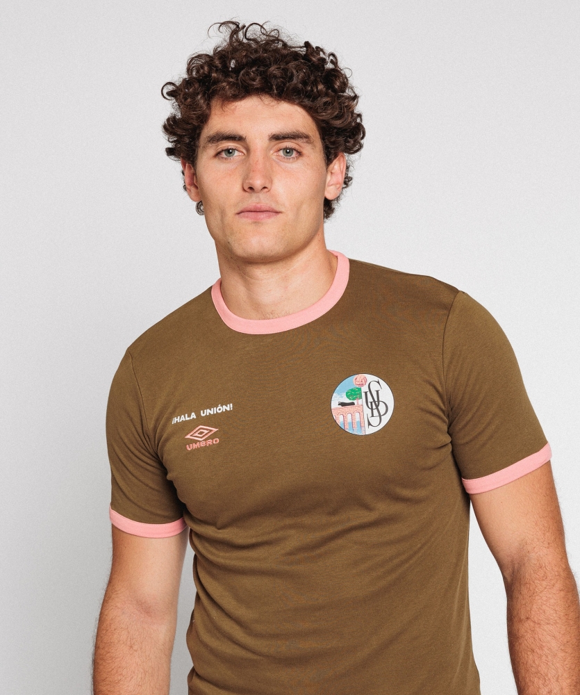 Camiseta Umbro Salamanca Ringer Dark Olive / Peach Blossom 2